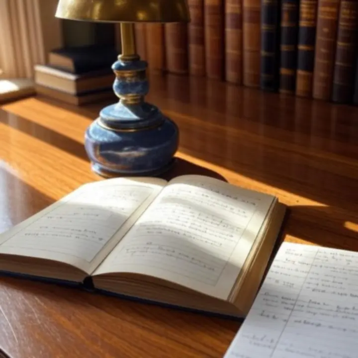 Szerzői archívum részlete – könyvek és dokumentumok elegáns elrendezése