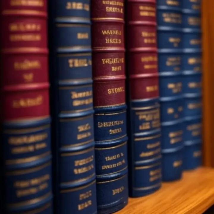 Történelmi és életrajzi szakasz részlete a könyvespolcon