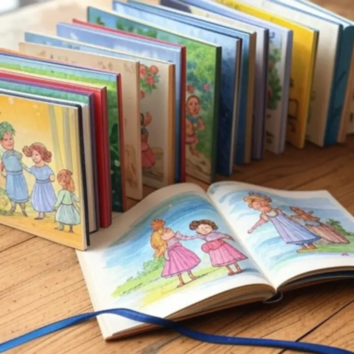 Színes képes könyvek és mesekönyvek gyűjteménye